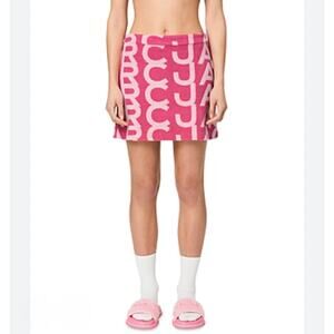 Marc Jacobs Pink Monogram Terry Mini Skirt M NWT Y2K Resort Pool Party